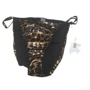 Good American leopard bikini bottoms ONLY